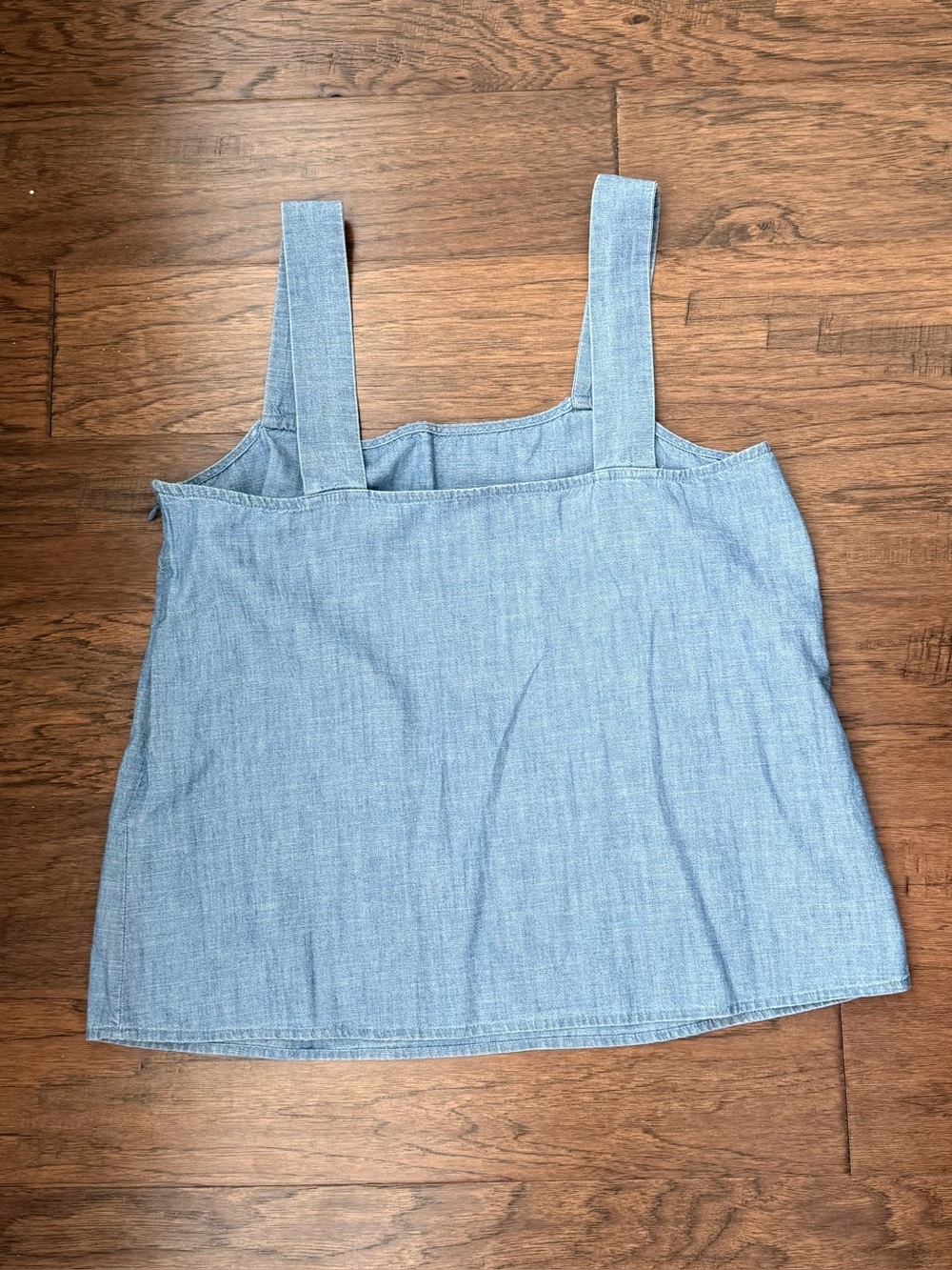 J. Crew Chambray Square-Neck Tank Top - Picture 2 of 7